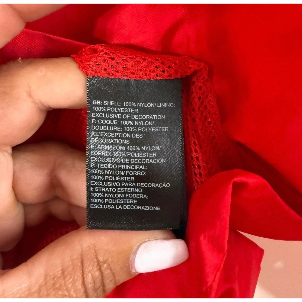 The North Face Boys Red Resolve Reflective Waterproof‎ Rain Jacket L 14/16